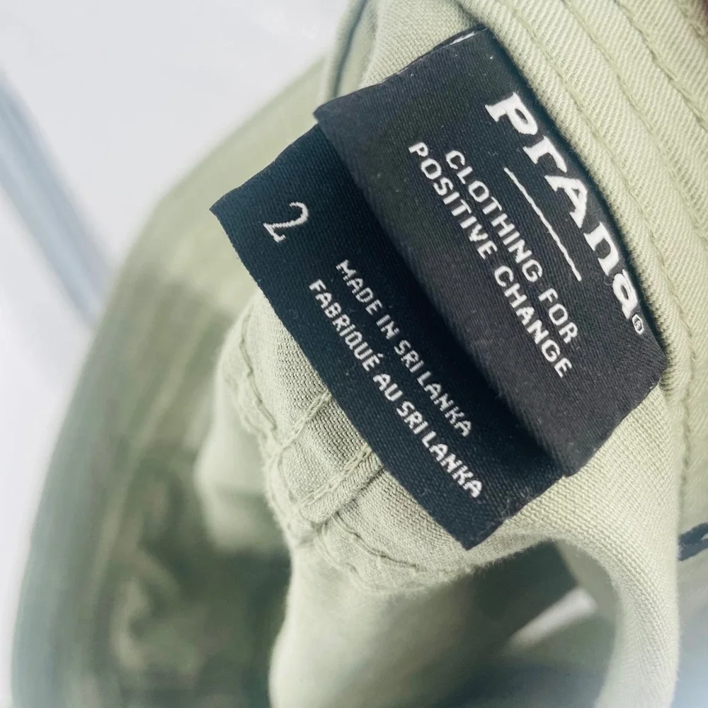 Prana Sancho Shorts Sage Green Olive Mid Rise Frayed Hiking Size‎ 2 Gorpcore